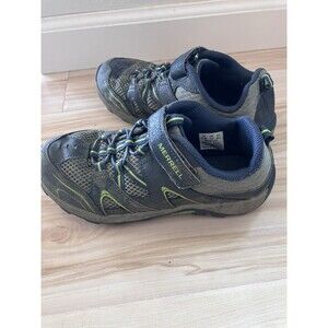 Merrell Kids' Boys Trail Chaser Hiking Sneaker Size 4.5Y Navy/Green See Photos
